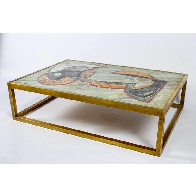 Coffee or Cocktail Table with a Precious Marble Top by P. Marazzi For Sale - Image 3 of 12