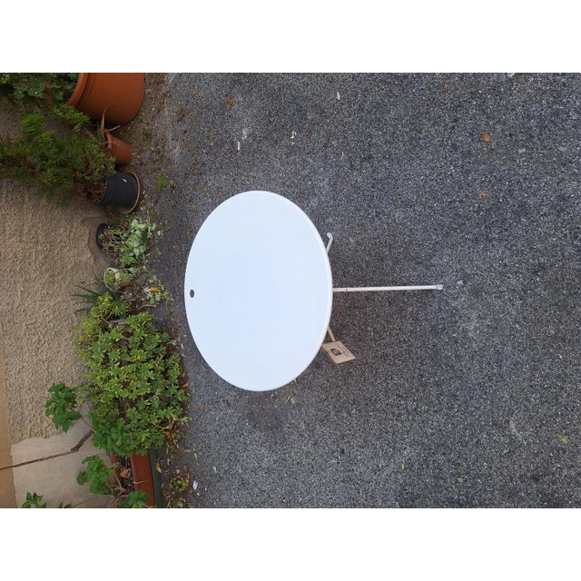 Cumano Model Folding Coffee Table in White Steel by Achille Castiglioni for Zanotta, 1978 For Sale - Image 6 of 8