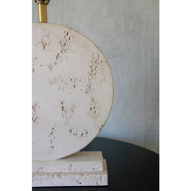 Travertine Table Lamp in the Style of Fratelli Mannelli, Italy, 1980s For Sale - Image 4 of 10