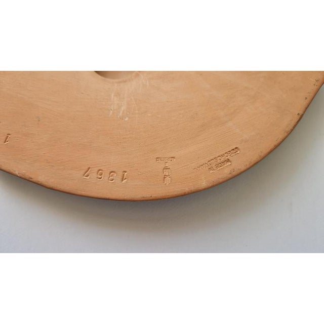 Ceramic Mid-Century Ceramic Flounder Wall Sculpture, 1970s For Sale - Image 7 of 8