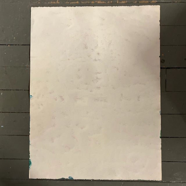 1960’s Original E.J.Hartmann Large Abstract Portrait Painting Signed For Sale - Image 4 of 5