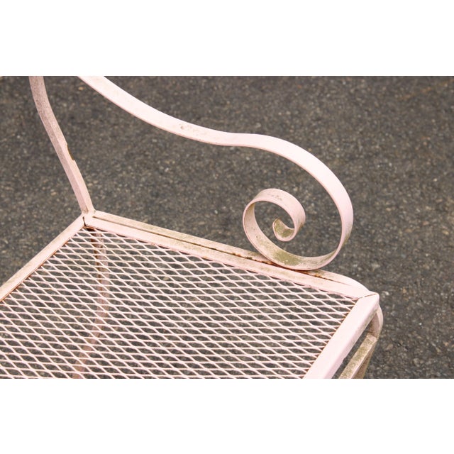 Vintage Wrought Iron Scroll Patio Armchairs - Set of 3 For Sale - Image 10 of 12