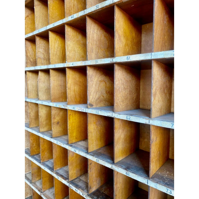 Early 20th Century Antique American Oak Postal Sorting Cabinet, C. 1928 For Sale - Image 5 of 11