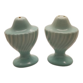 Vintage Robin's Egg Blue Ceramic Salt & Pepper Shakers- a Pair For Sale