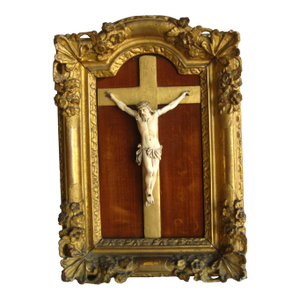 French Crucifix Gilded Frame 1700 Hundreds