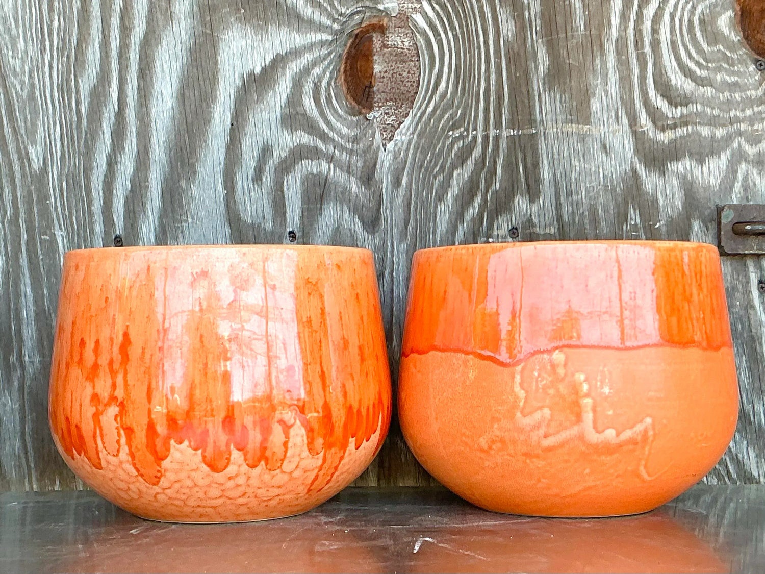 Vintage Boho Glazed Ceramic Bowls - Set of 2 — additional photo 7