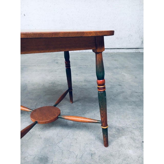 Wood Amsterdam School Painted Side Table, Netherlands, 1920s For Sale - Image 7 of 18