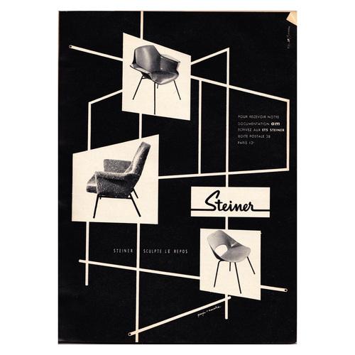 Vampire Armchair by Pierre Guariche for Steiner, 1953 For Sale - Image 10 of 12