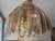 Smoked Amber Beveled Glass Umbrella Shape Light Fixture For Sale - Image 14 of 17