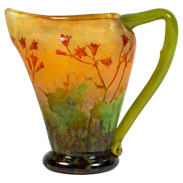 Brown Art Nouveau Rain of Fire Vase with Coralbell Decor from Daum Nancy, France, 1900 For Sale - Image 8 of 8