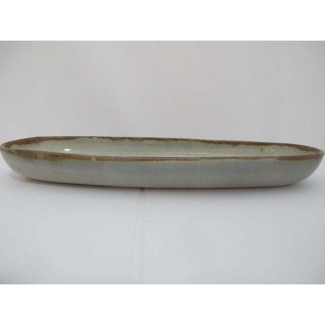 El Palomar Ken Edwards Blue Bird Tonala Mexico Folk Art Pottery Oval Tray Dish For Sale In Portland, OR - Image 6 of 10