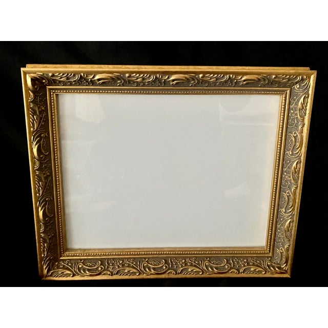 Vintage Burnes of Boston "Palermo Gold" Gold Ornate Filigree Wood Picture Frame. For Sale - Image 10 of 18