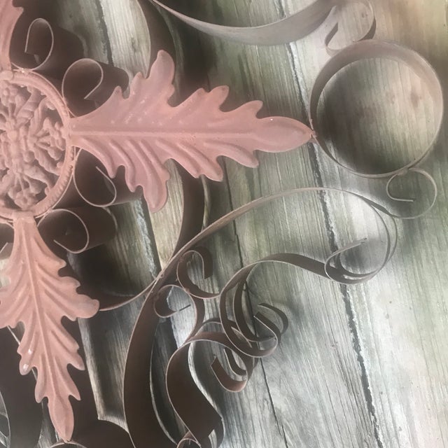 1920s 1920s Metal Scrollwork Wall Hanging For Sale - Image 5 of 12