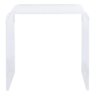 Pryor Acrylic Side Table in Clear For Sale