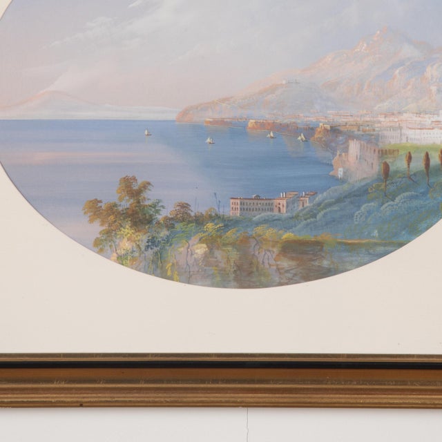 Naples, 1820, Gouaches, Framed, Set of 2 For Sale - Image 4 of 5