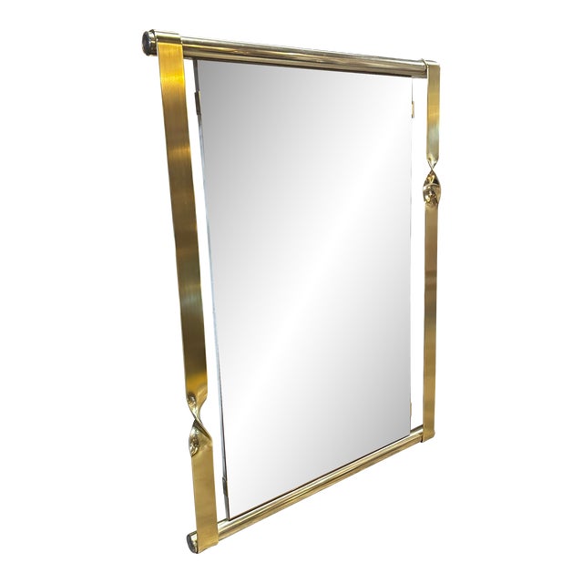 Aldo Frigerio Mirror in Brass, Italy, 1970s For Sale