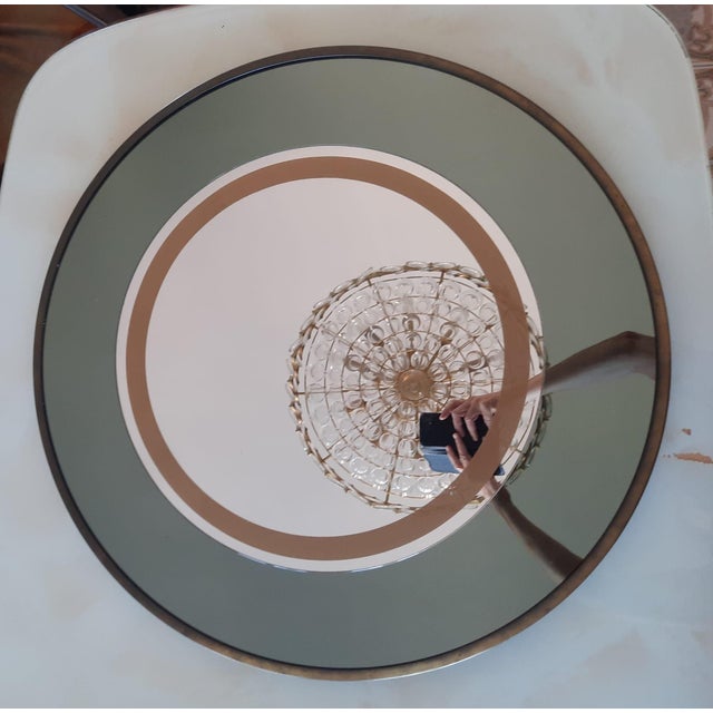 Round Mirror attributed to Marcello and Marco De Carli for Cristal Art, Italy, 1960s For Sale - Image 10 of 17