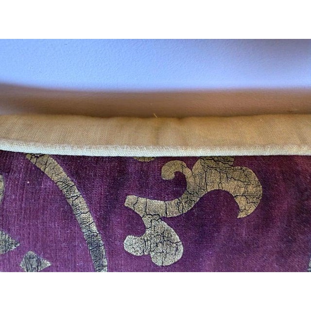 Baroque Gold Stenciled Nomi Pillow For Sale - Image 3 of 7