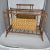 Late 20th Century Vintage Faux Bamboo and Rattan Pagoda Style Magazine Rack For Sale - Image 5 of 12