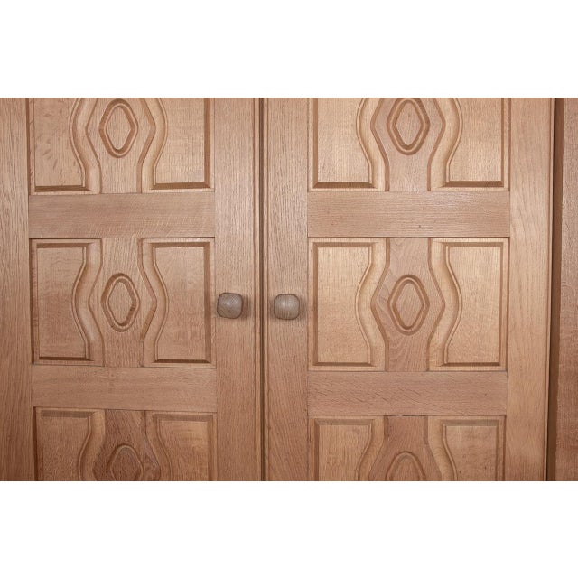 Double Buffet in Oak with Earthenware Tiles by Boleslaw Danikowski for Guillerme et Chambron / Votre Maison, 1960s For Sale - Image 11 of 18