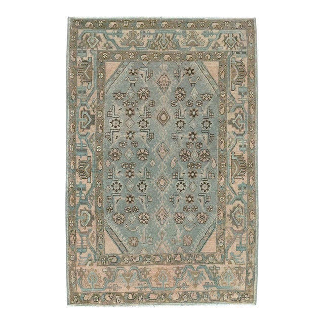 Galerie Shabab Collection Mid-20th Century Persian Malayer Throw Rug For Sale