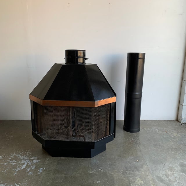 Mid Century Malm Wood Burning Fireplace Chairish