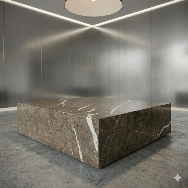 Pietra Grey Marble Table by Andrea Grasso For Sale - Image 4 of 6