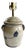 Vintage 1988 Signed Pottery Crock Table Lamp, Cobalt Blue Leaves & Details With Ear Handles For Sale