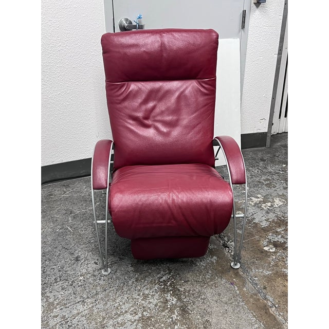 Percival Lafer Percival Lafer for Lafer Furniture Billie Leather Recliner For Sale - Image 4 of 12