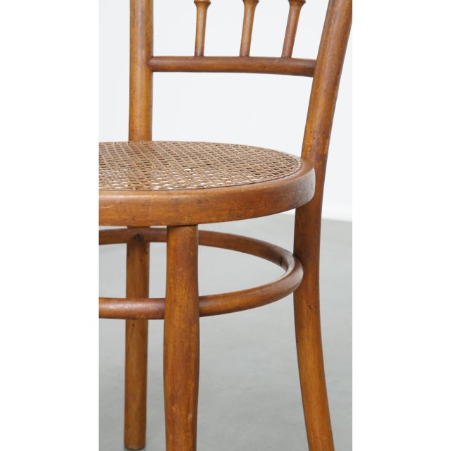 Vintage Bistro Chair with Wicker Seat For Sale - Image 9 of 12