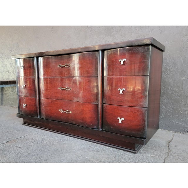Mid-Century Modern Mahogany Low Dresser For Sale - Image 13 of 18