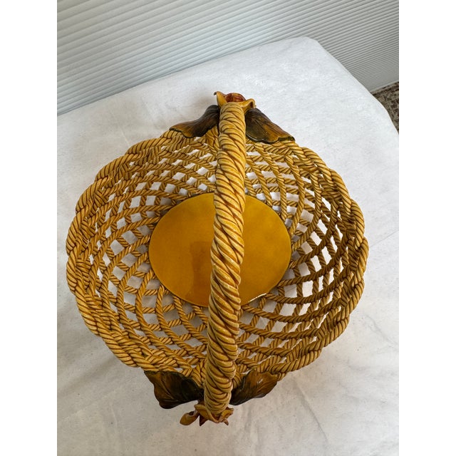 Primo'Gi Ceramic Woven Basket, Signed For Sale In San Francisco - Image 6 of 12