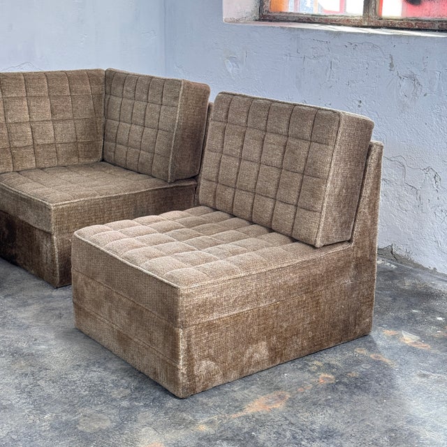 Vintage hungarian “gloria” sofa set from the 1970s, featuring clean modernist lines and comfortable proportions typical of...