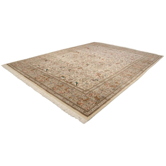 Vintage Tabriz Rug - 11' X 15'1" For Sale - Image 4 of 8