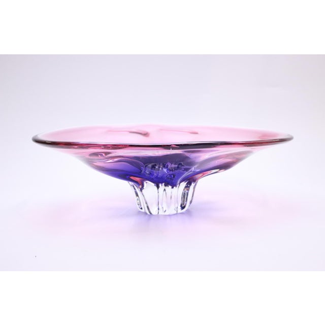 Glass Vase and Bowl by Josef Hospodka for Sklarny Chribska, Czech, 1960s, Set of 3 For Sale - Image 4 of 17