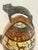 Mid 20th Century Large Peruvian Folk Art Pottery Vase With Jaguar Handle & Llama Motif 14” Tall For Sale - Image 4 of 12
