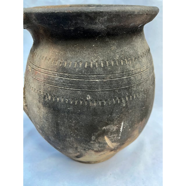 Early 20th Century Antique Turkish Handcrafted Pottery Pitcher For Sale - Image 5 of 11