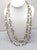 Mid-Century Modern Vintage 1970s Signed DeLillo Goldtone Clear Beaded Sautoir Necklace For Sale - Image 3 of 8