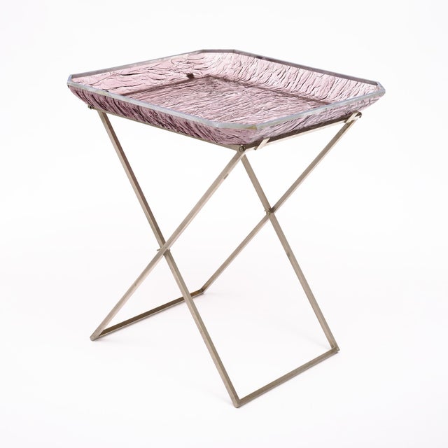 French, Vintage, Purple Lucite Tray Table, Circa 1980 For Sale - Image 4 of 9