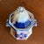 Farmhouse Antique Gaudy Welsh Crescent Pinwheel Flow Blue Covered Sugar Bowl, Circa 1840s For Sale - Image 3 of 12