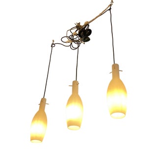 Vintage Murano Glass Pendant Lights, 1960s, Set of 3 For Sale
