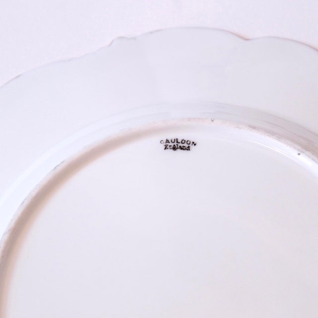 Cauldon Gilt Decorated Porcelain Dessert Plates With Pansies - Set of ...