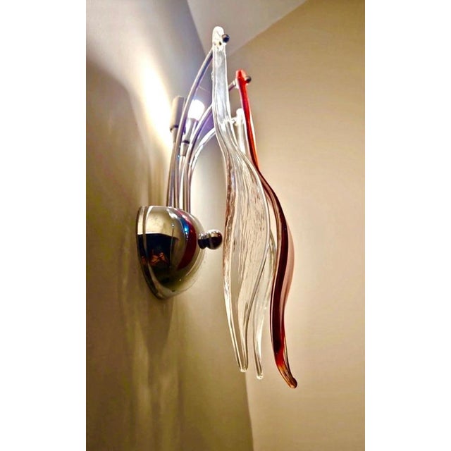 Large Wall Light in Murano Glass, 2000 For Sale - Image 6 of 8