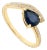 Luxury 1.12ct Blue Sapphire & Diamond Statement Ring Size 9 in 14k Gold For Sale
