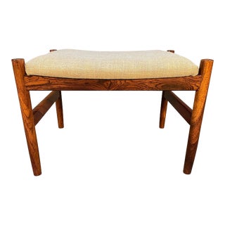 Vintage Danish Mid Century Modern Rosewood Ottoman For Sale