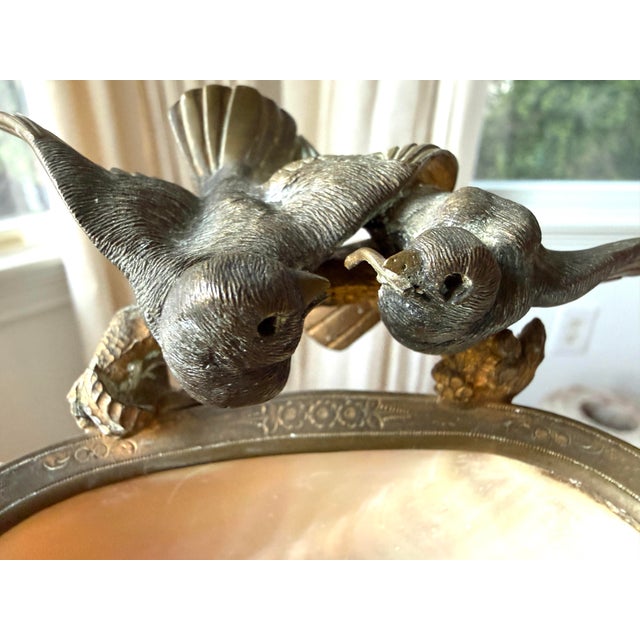 19th C French Gilt Bronze and Nacre Bird Bowl For Sale - Image 10 of 12