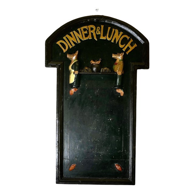 Figurative Charcuterie Dinner and Lunch Menu Board, 1960s For Sale