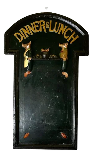 Figurative Charcuterie Dinner and Lunch Menu Board, 1960s