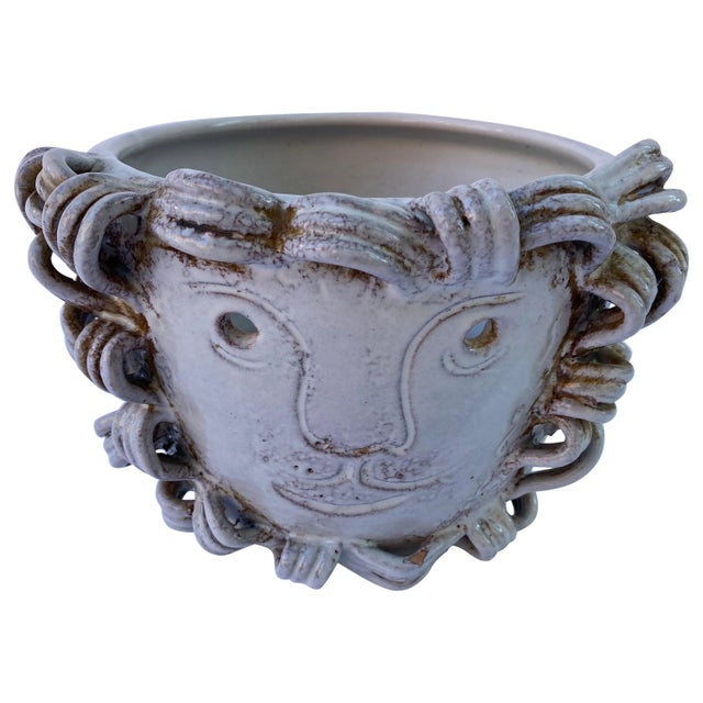 Rosenthal-Netter Italian Ceramic Lion Planter For Sale - Image 9 of 9