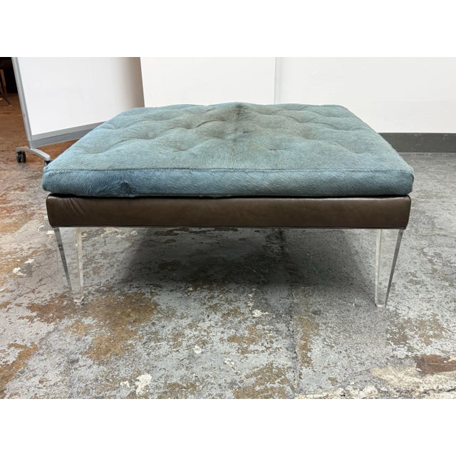 Design Plus Gallery presents a Bespoke Ottoman by Lee Industries for Witford. This ottoman (Model 91399), The seat deck...